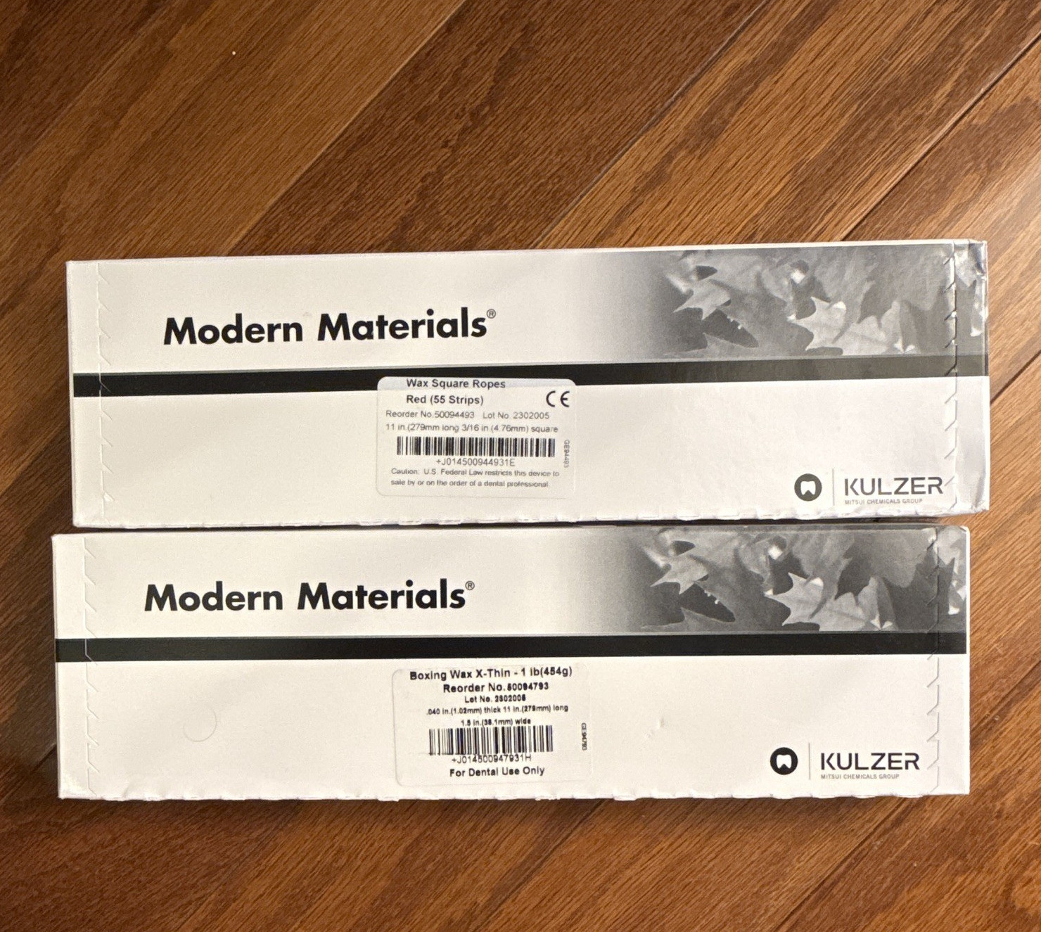 Kulzer Modern Materials Dental Wax Square Ropes Red 55 Strips MPN 50094493