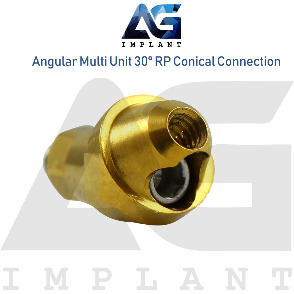 Angular Multi Unit Abtment 30° Conical Connection RP Titanium Set
