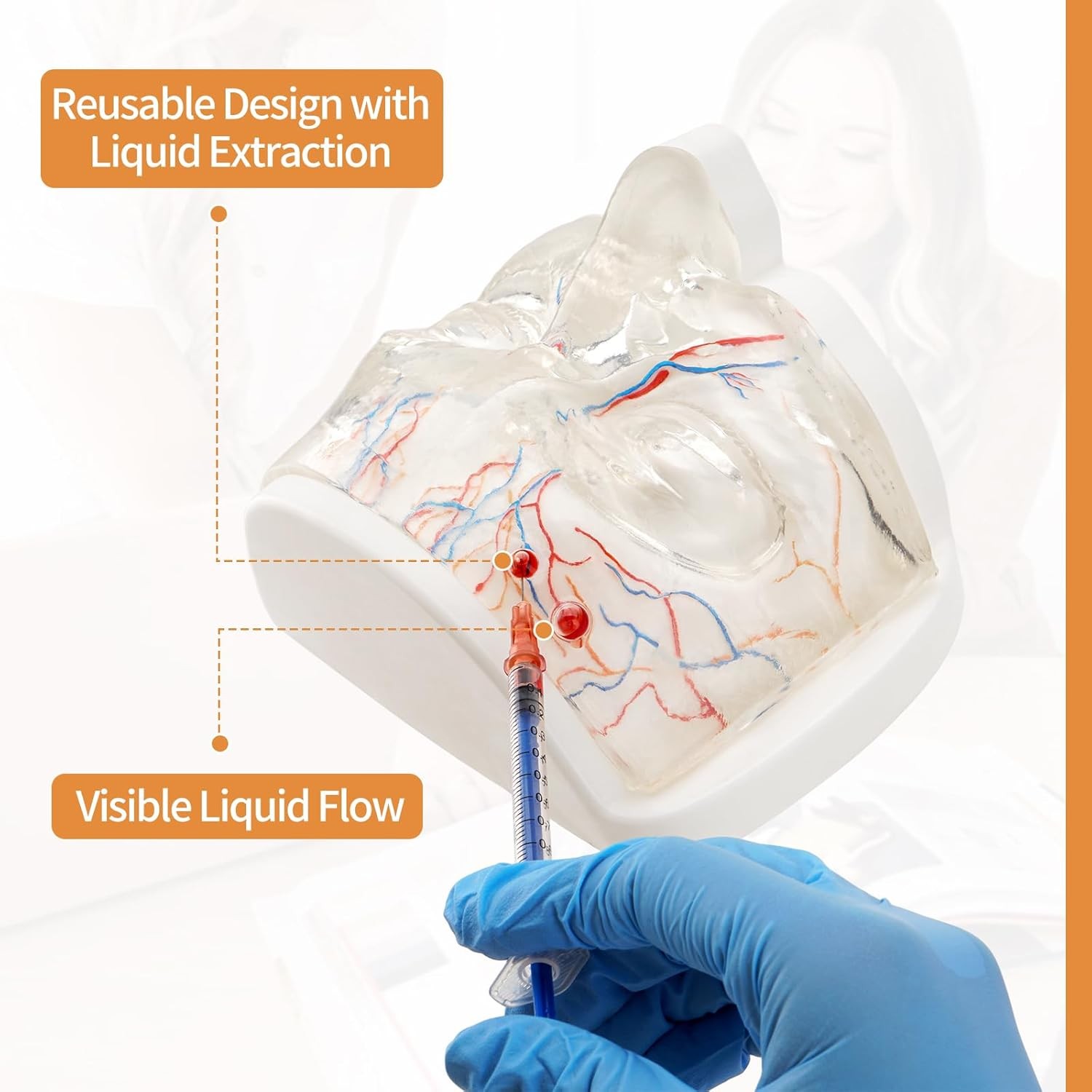 Transparent Eye Injection Model Lower Face Injection Training Model TPE Material
