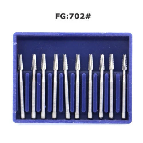10 Pcs/Box Dental High Speed Handpiece Round Tungsten Carbide Steel Burs Drills