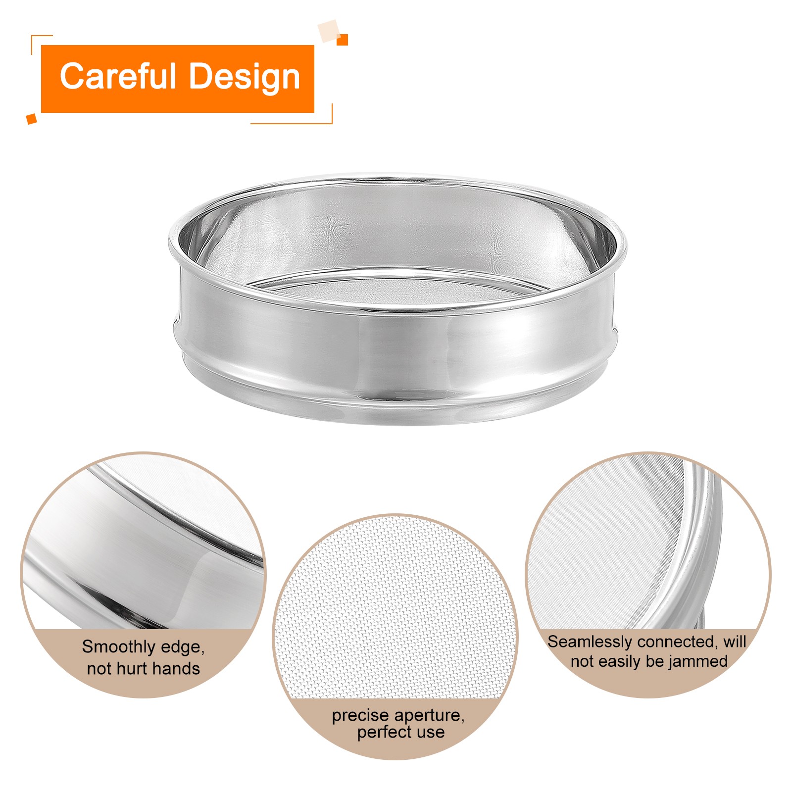 80 Mesh Lab Sieve 8″ Diameter Test Sieve 304 Stainless Steel Wire Cloth 0.2mm