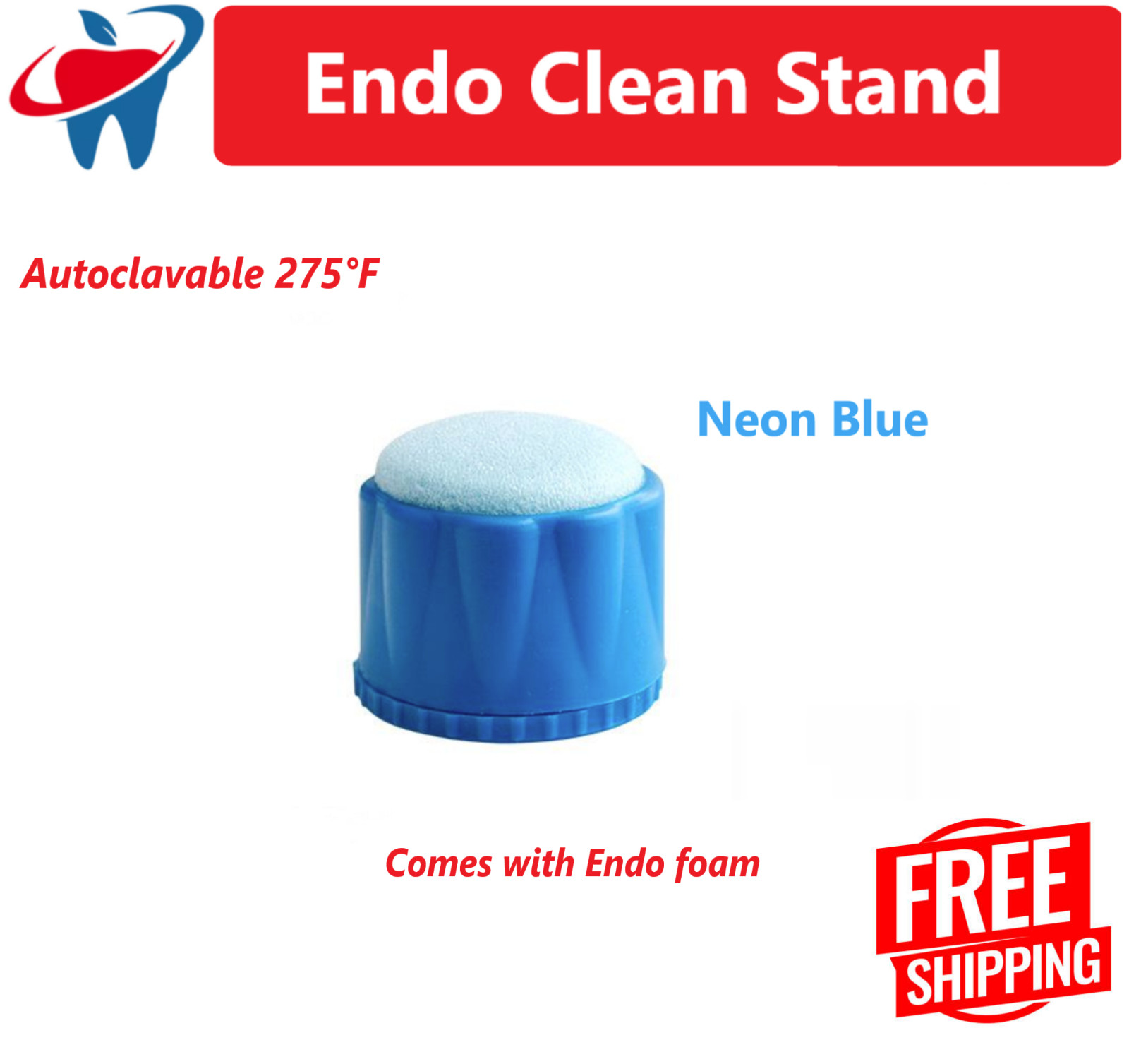 Dental Round Endo Clean Stand Cleaning Foam Sponge File Holder Base – Pick Color