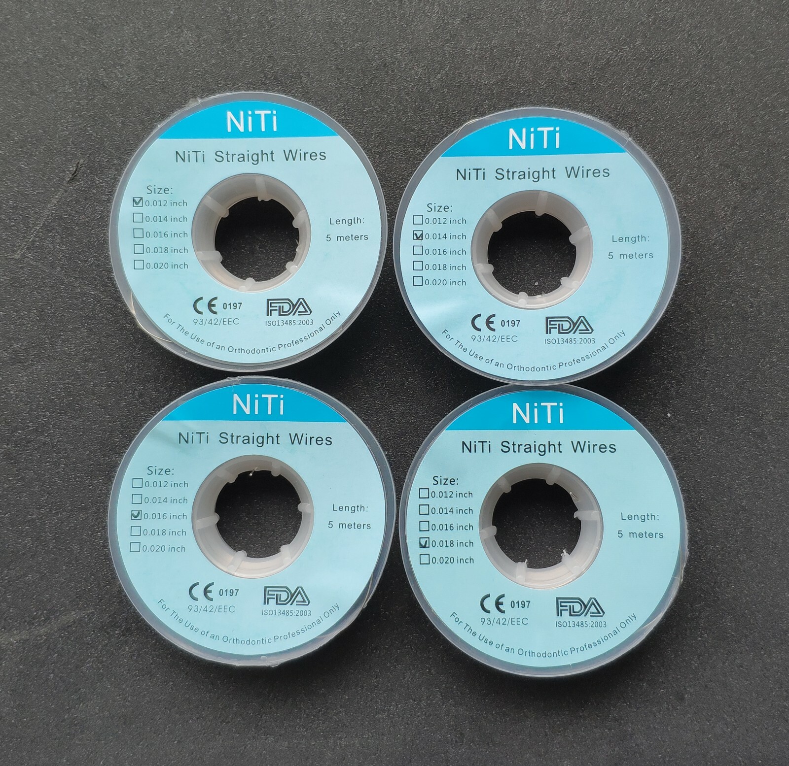10 Rolls Dental Orthodontic Straight Niti Arch Wire 012/014/016/018/020inch