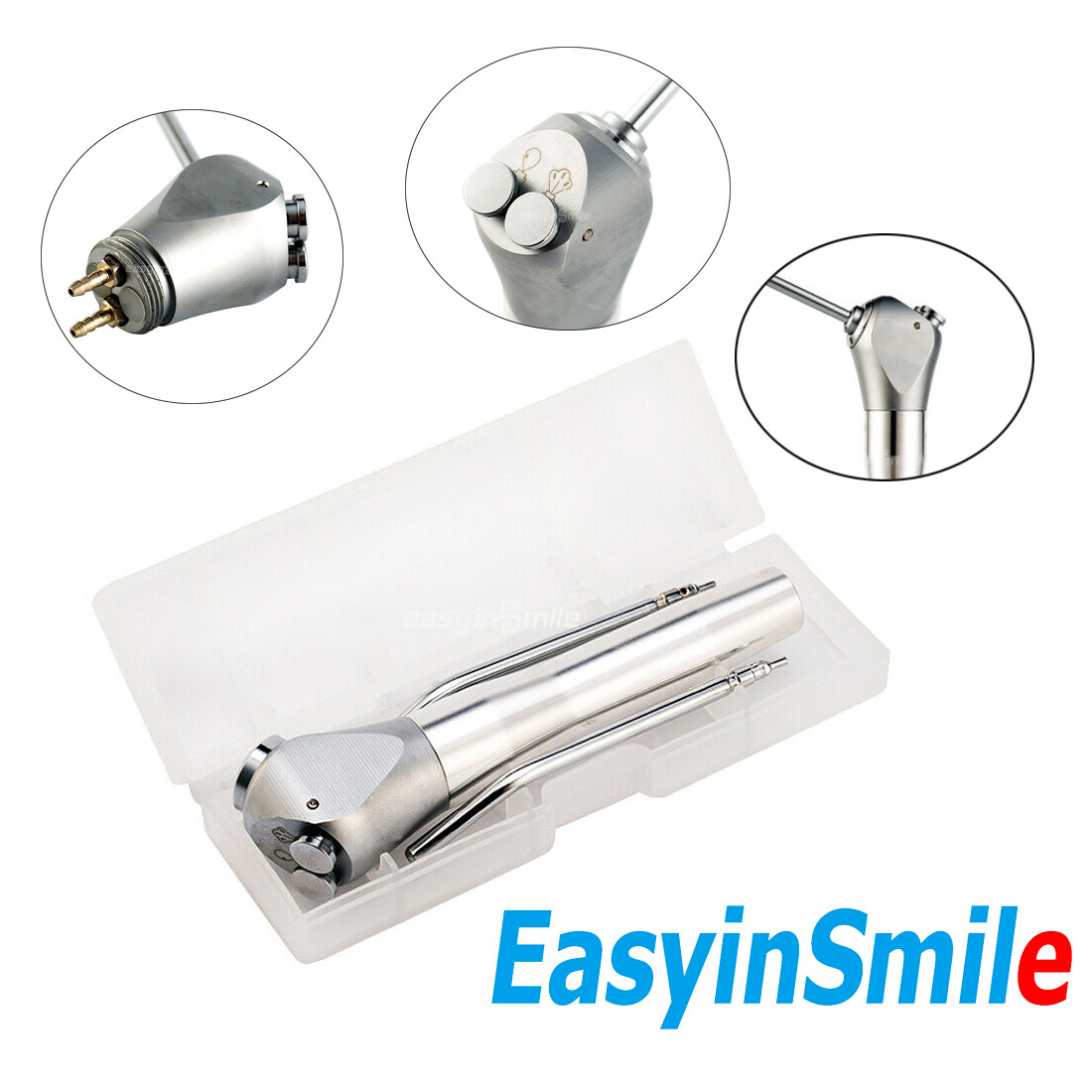 Easyinsmile Dental 3 Way Air Water Syringe Triple Spray Handpiece 2 Nozzles Tips