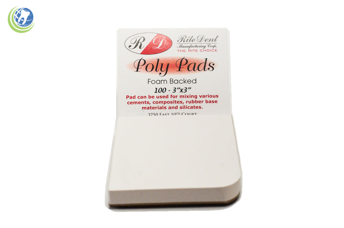 Dental Disposable Mixing Poly Pad 3″ x 3″ Pack of 8 (100 sheets/pad)