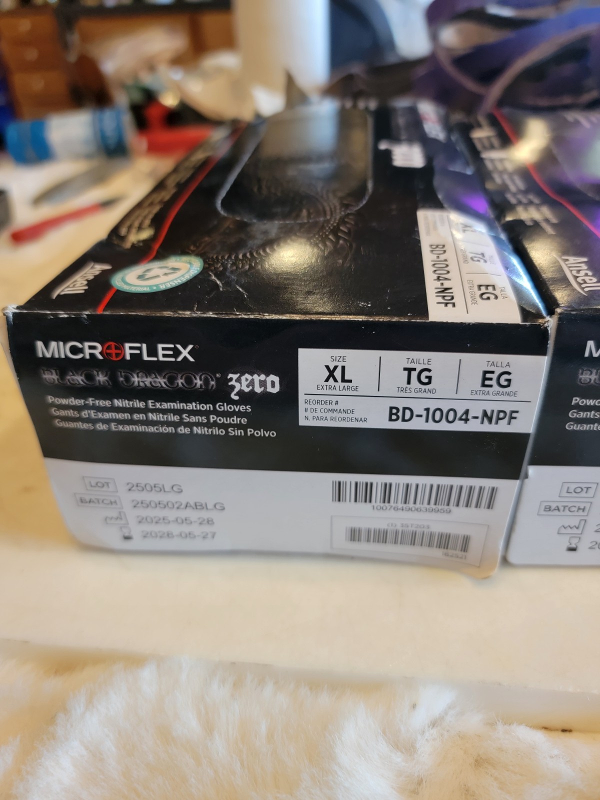 Microflex Black Dragon Zero PF Nitrile Exam Gloves XLarge, BD1005-NPF-XL.