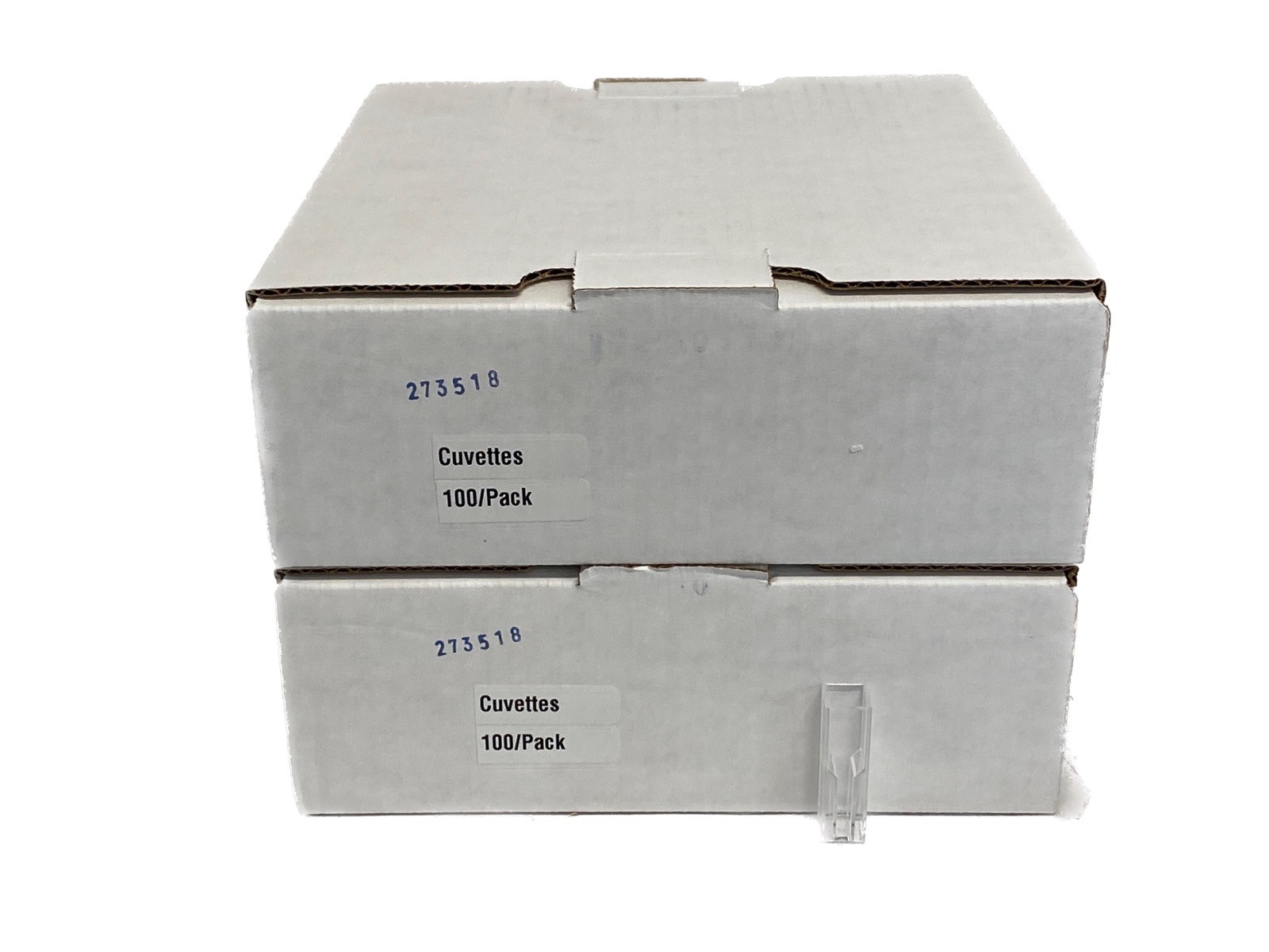 (200) Laboratory Disposable Plastic Cuvettes 10mm Two-Sided 100/Pk