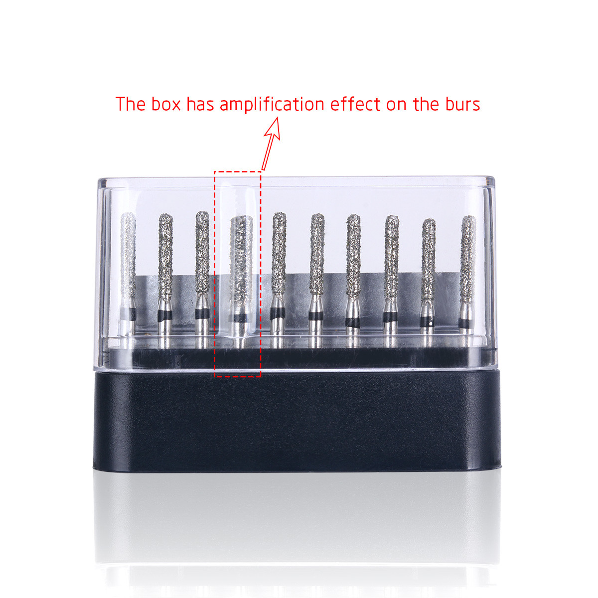 10pcs Diamond Bur High Speed Super Coarse Straight/Cylindrical Round Head SR-12S