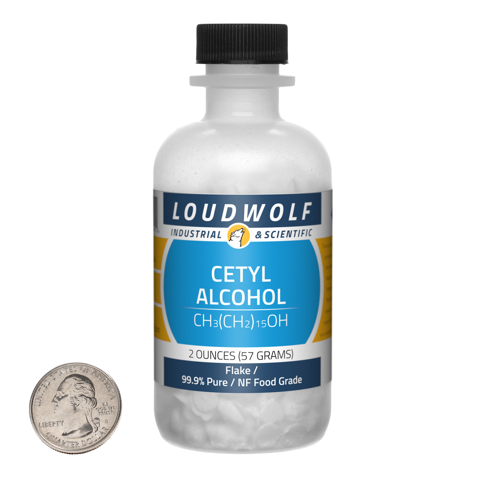 Cetyl Alcohol / 2 Ounce Bottle / 99.9% Pure NF Food Grade / Flake / USA
