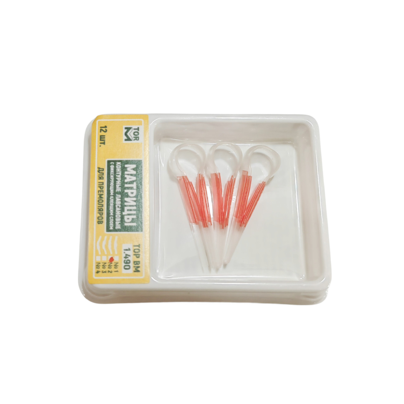 TOR VM Dental Self Adhesive Matrix Transparent Pink Stick Matrices 1.490
