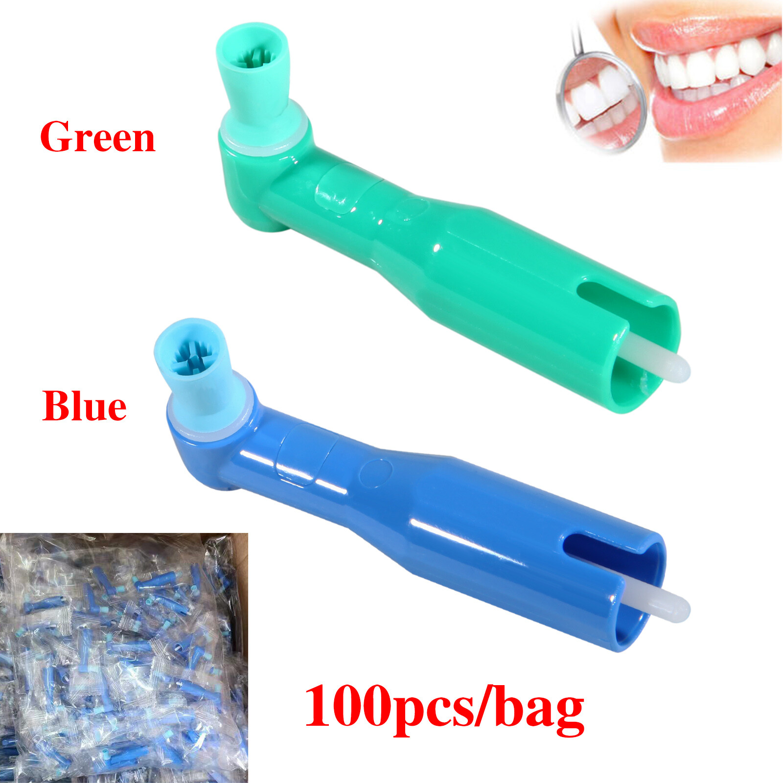 100-1000*Dental Prophy Prophylaxis Angles Disposable Latex-Free Soft / Firm Cup