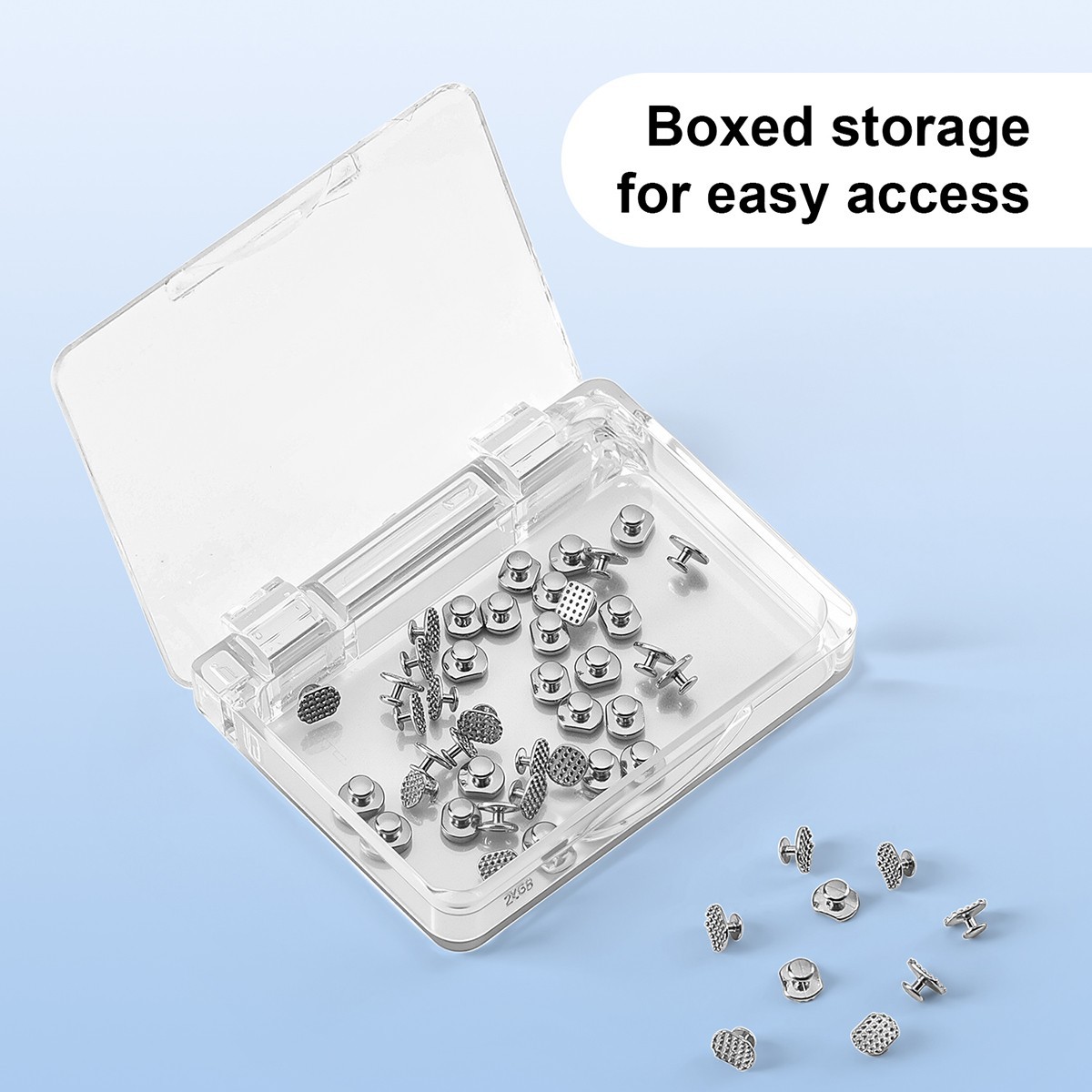 50pcs Dental Orthodontics Lingual Buttons Bondable Monoblock Round/Rectangular
