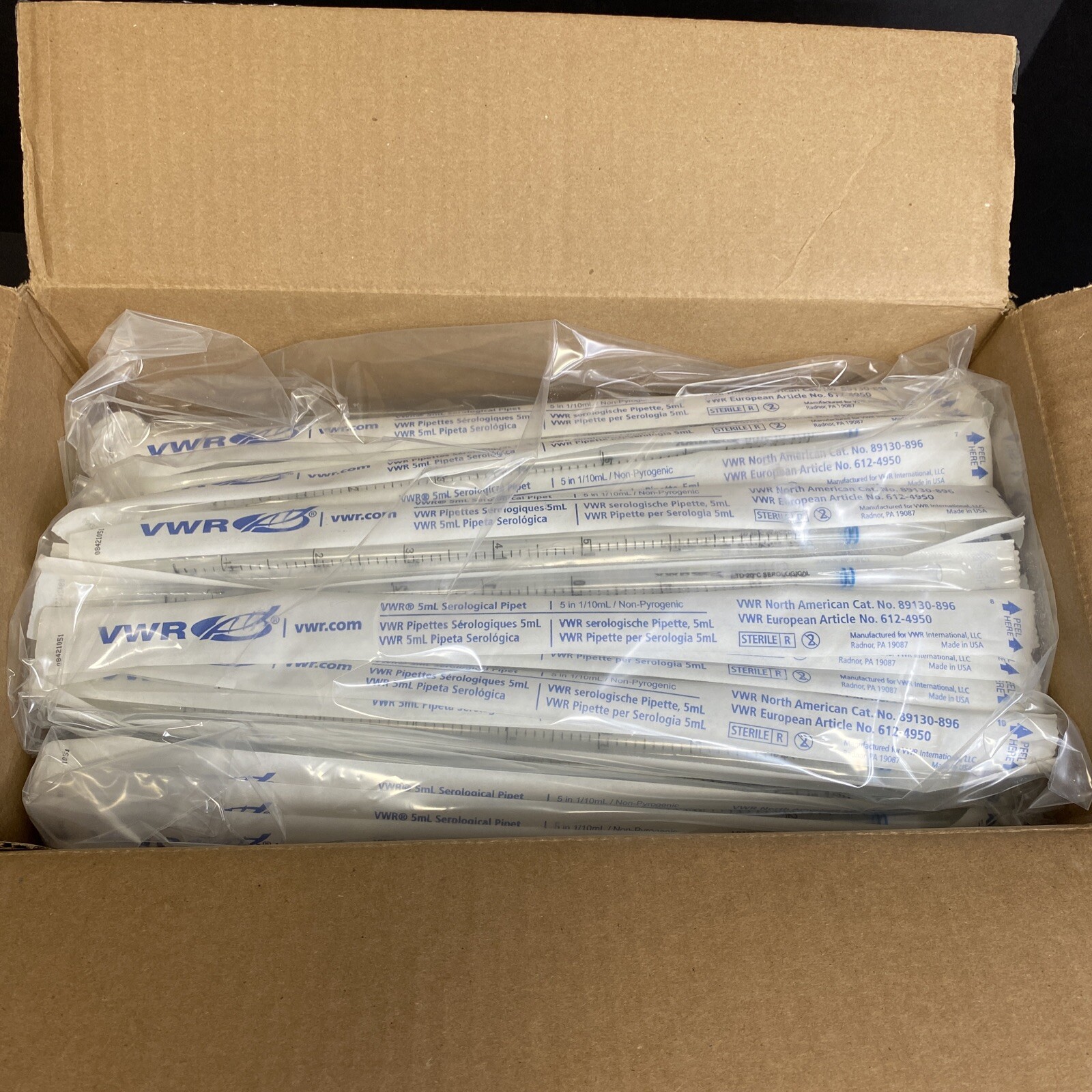 VWR Serological Pipette 5 ml Polystyrene Total of 350 Pipets