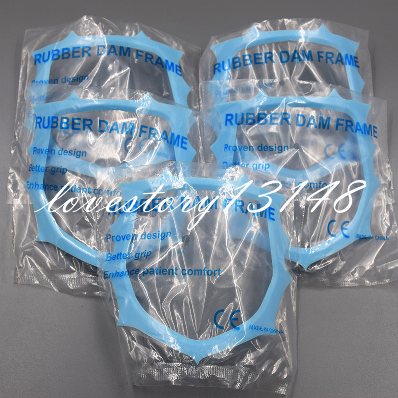 Dental Blue Plastic Rubber Dam Frame Holder Autoclavable 1/5/10 Pcs Choose