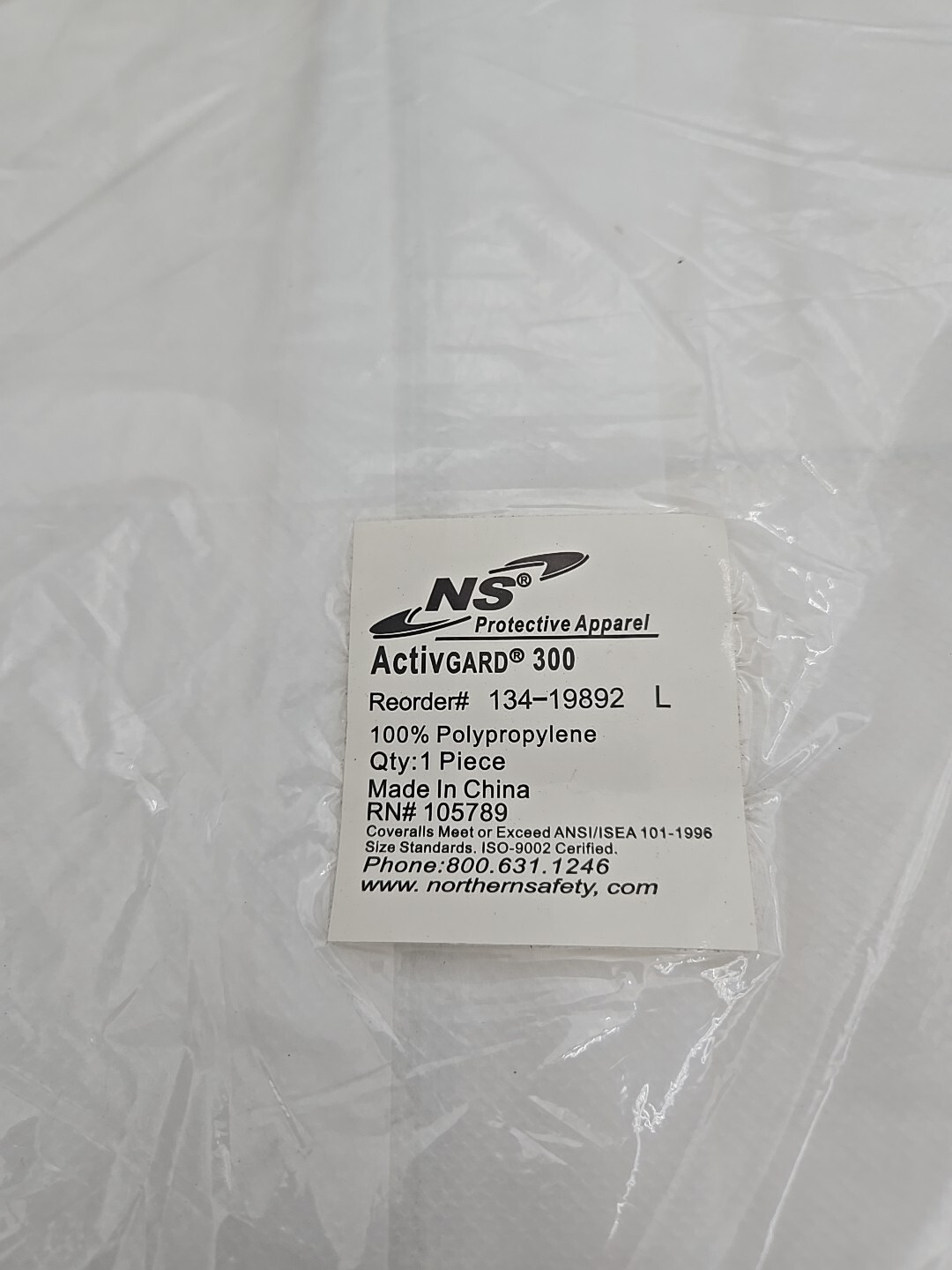 3pcs – NORTHERN SAFETY ACTIVGARD 300 COVERALLS SIZE L W/OPEN WRIST/ANKLE (LT2)