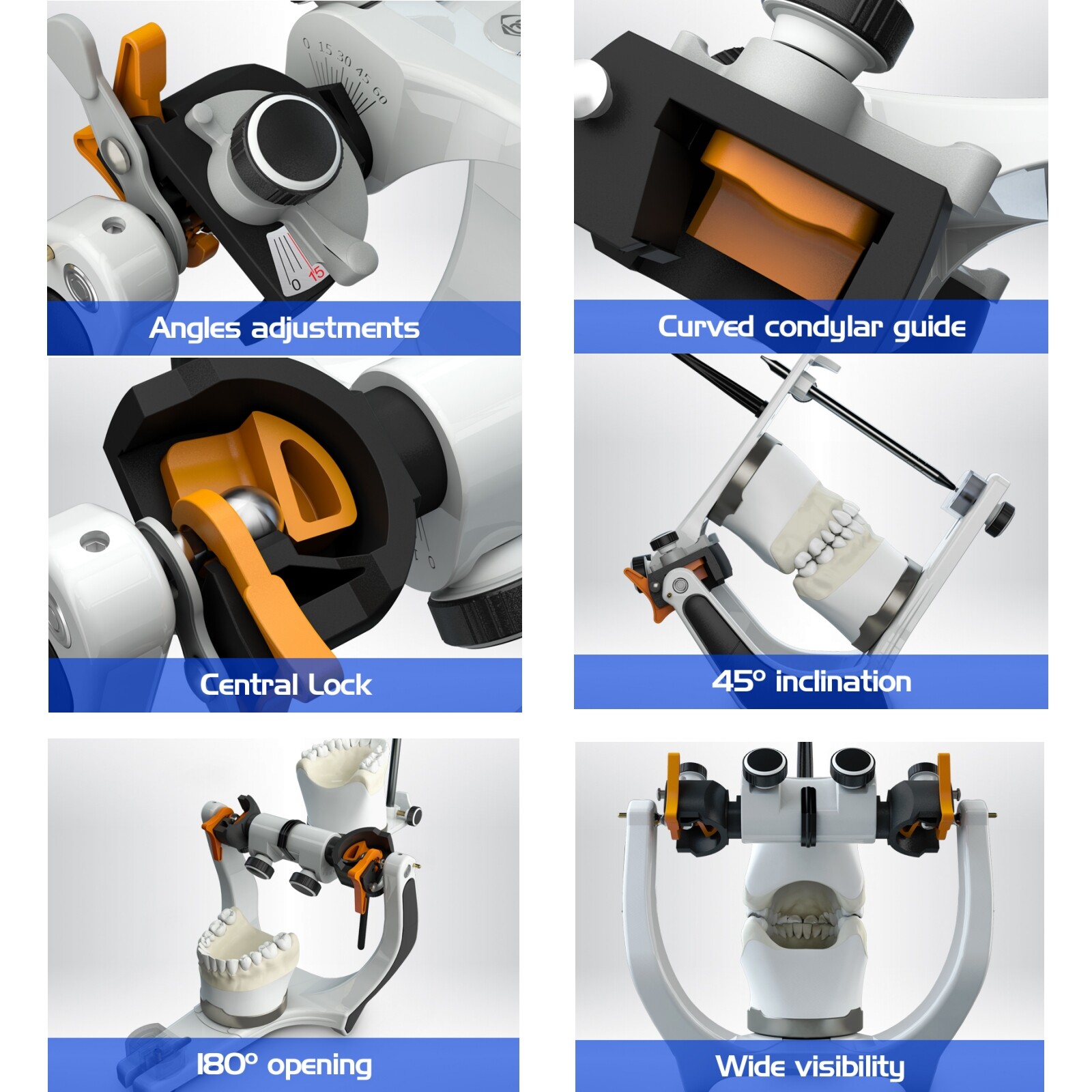 BIOART Semi-Adjustable A7 Plus Articulator with Elite Facebow & Plastic Case