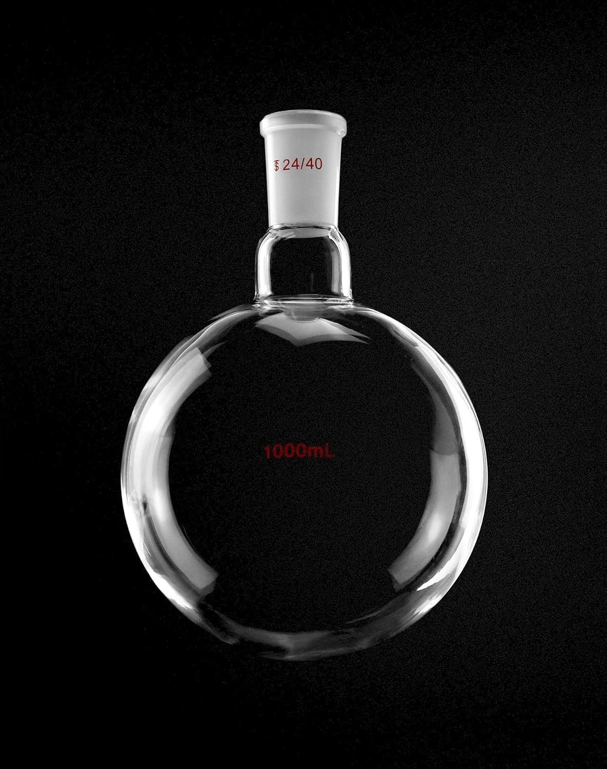 1000mL Round Bottom Boiling Flask 24/40 Single Neck Borosilicate Glass Flask Lab