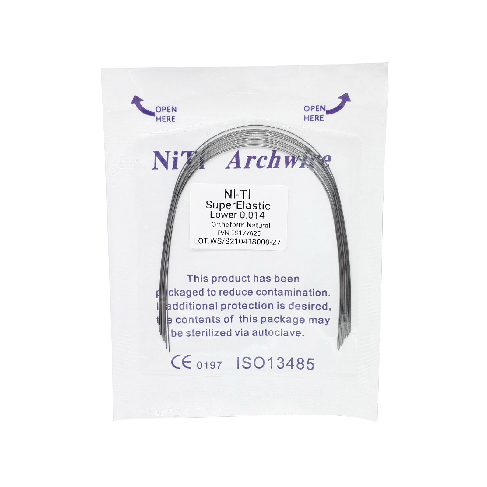0.99$ Dental Orthodontic Super Elastic Niti Round Natural Form Arch Wire