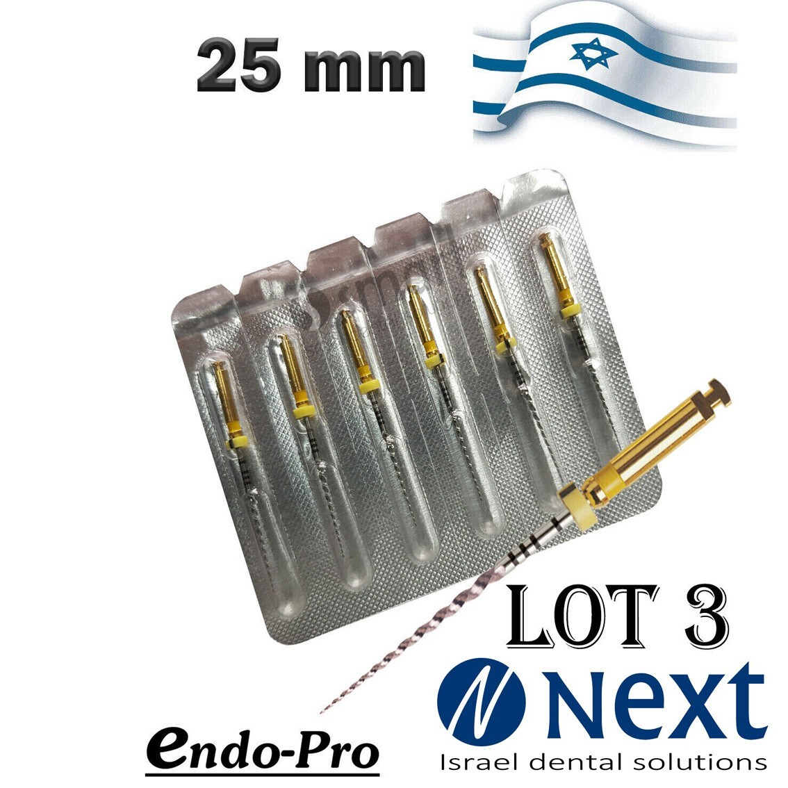 LOTx3 Dental NiTi Super File Universal ENDO-Pro F 1 canal rotary 25 mm tapered