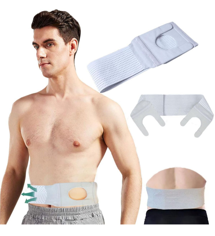 Ostomy Support Belt M Med Adjustable Gray 32″ to 36″ Stoma Ileostomy Colostomy