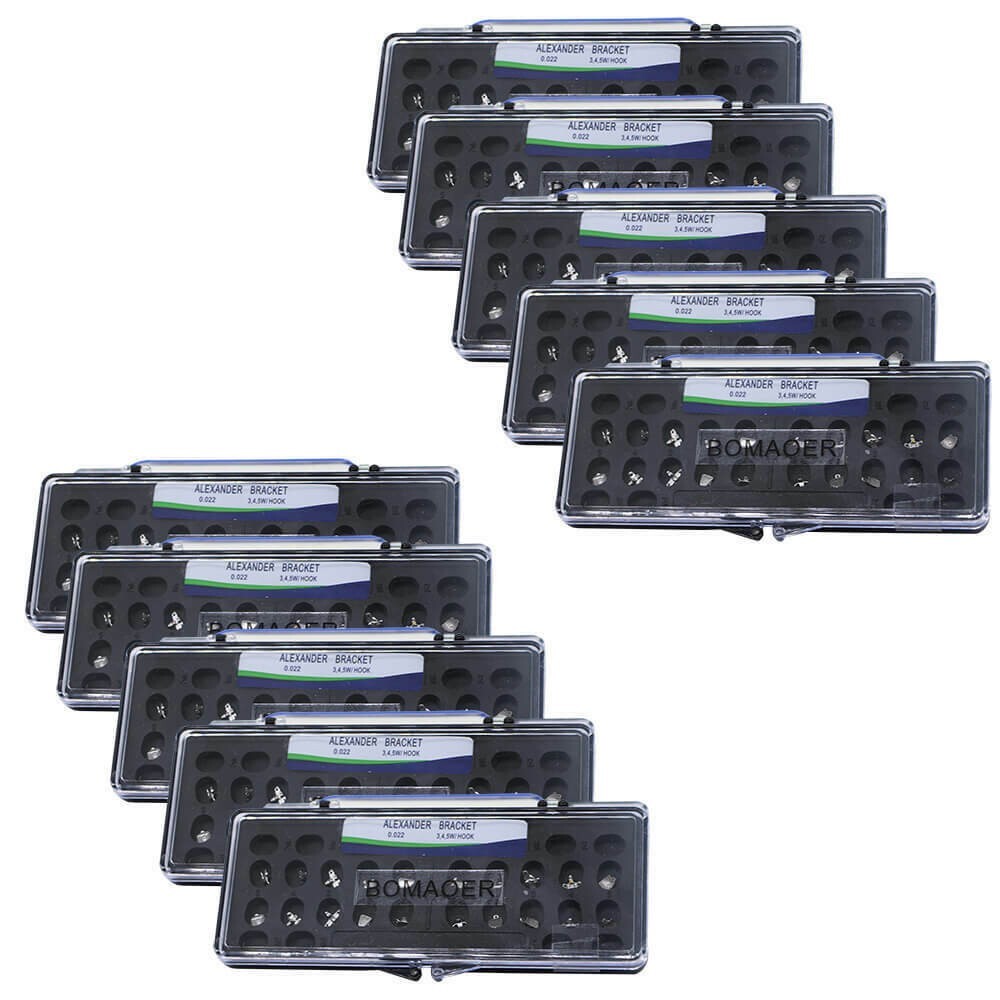 10 Kits Dental Orthodontic Alexander Bracket Braces Roth 022 3-4-5 Hooks