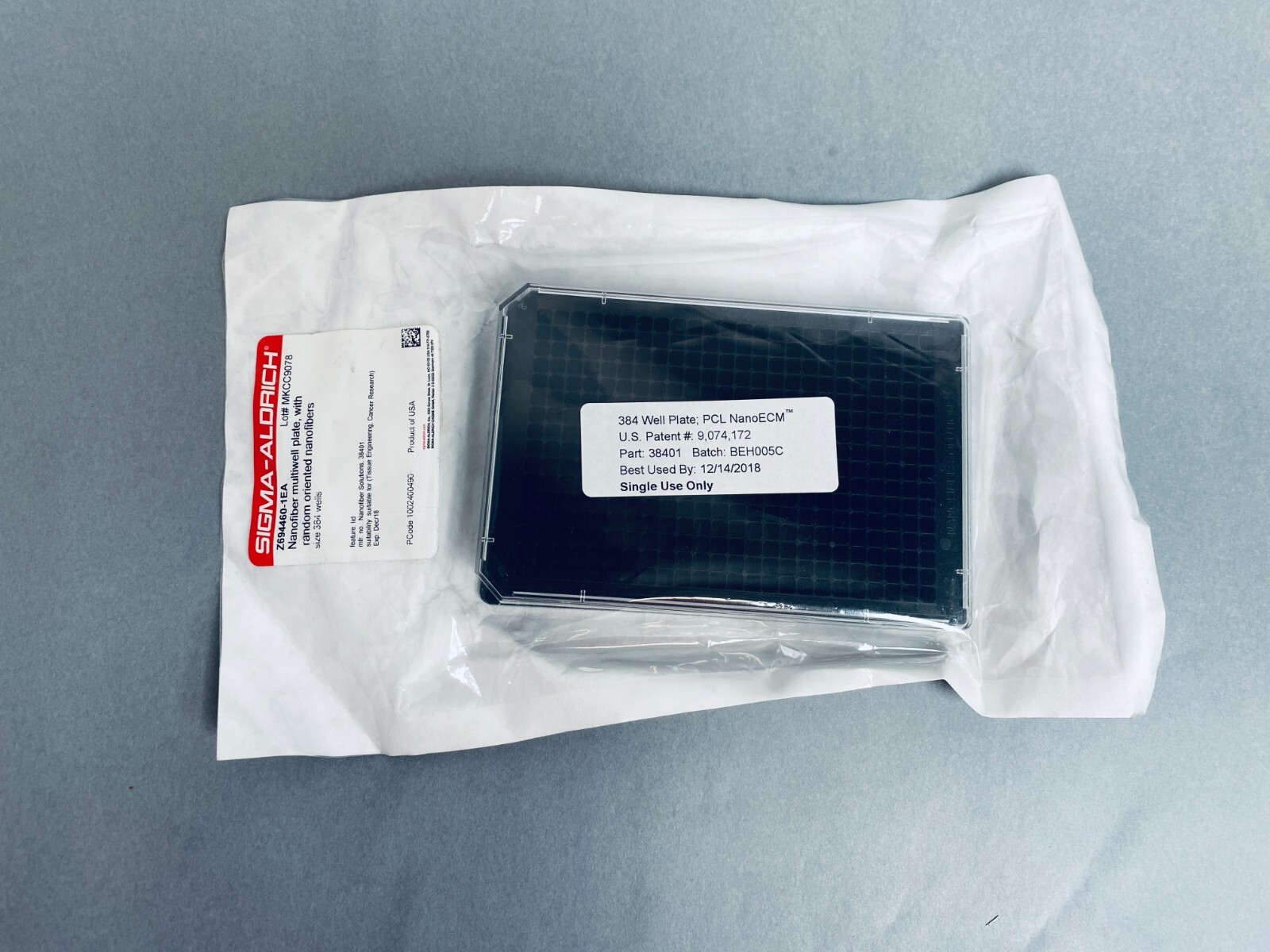 Millipore Nanofiber Microplate 384 Well with Random Oriented Nanofibers