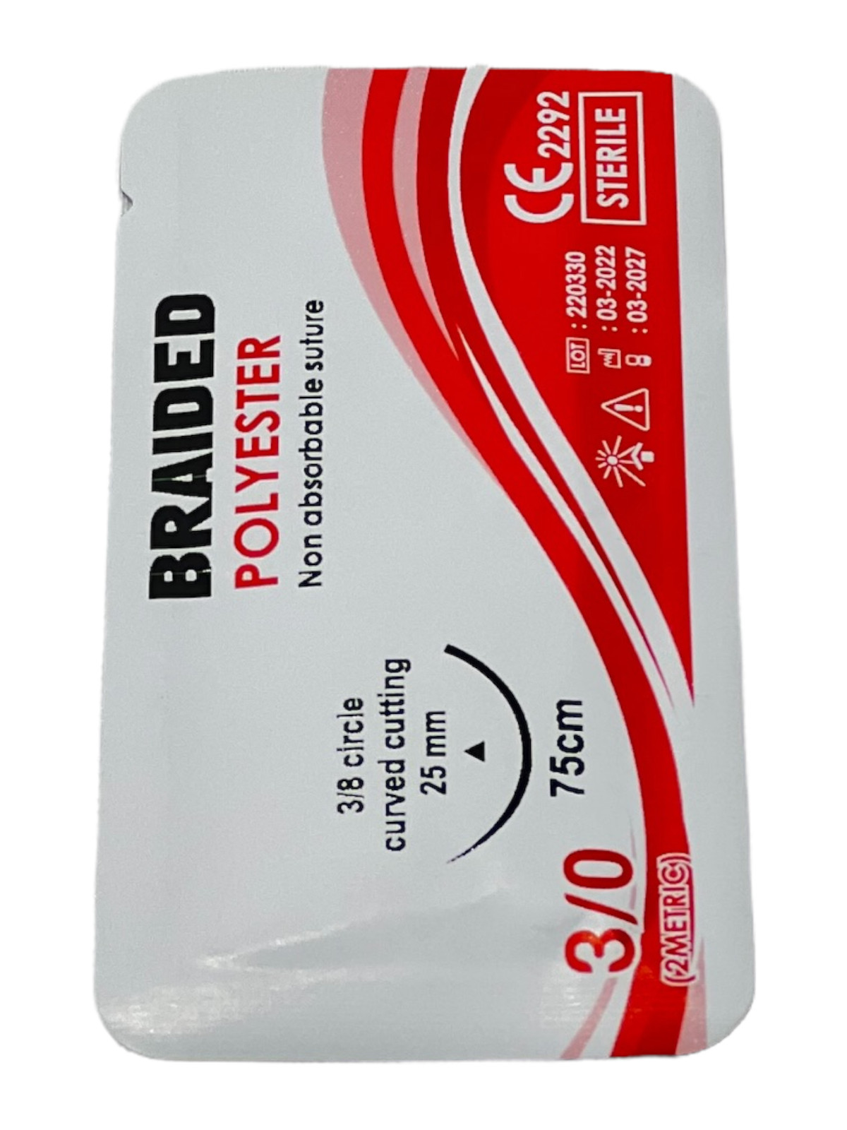 3/0 Polyester Training Suture Threads Emergency First Aid Kit Tools 12 PACK