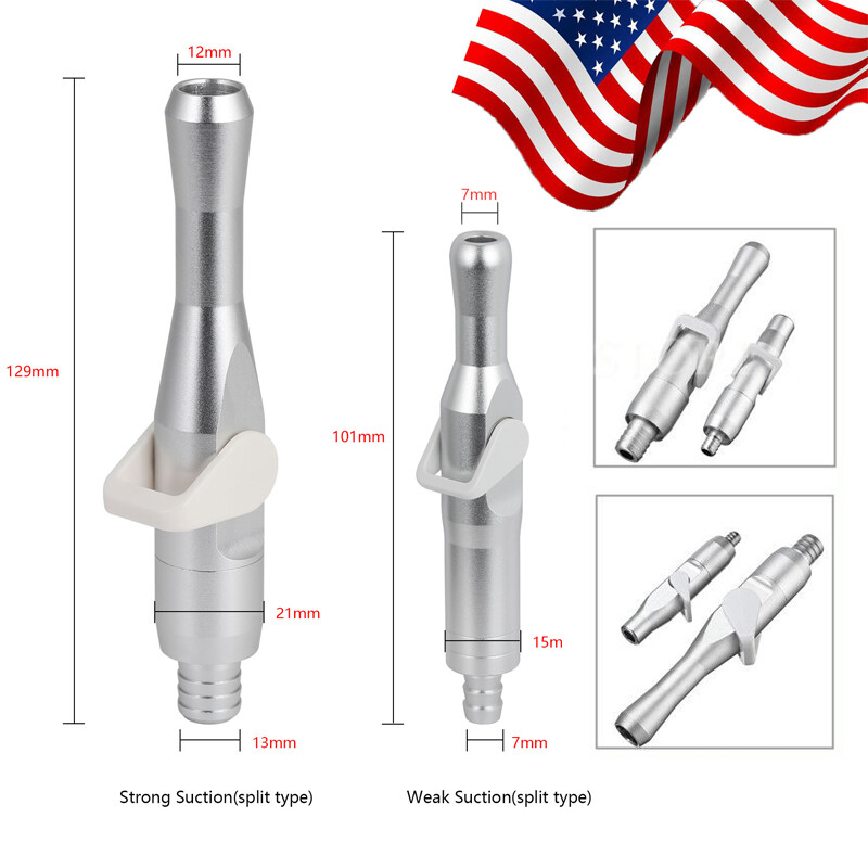 5*Dental Universal Saliva Ejector Suction Valves SE/HVE Tip Adaptor Strong&Weak