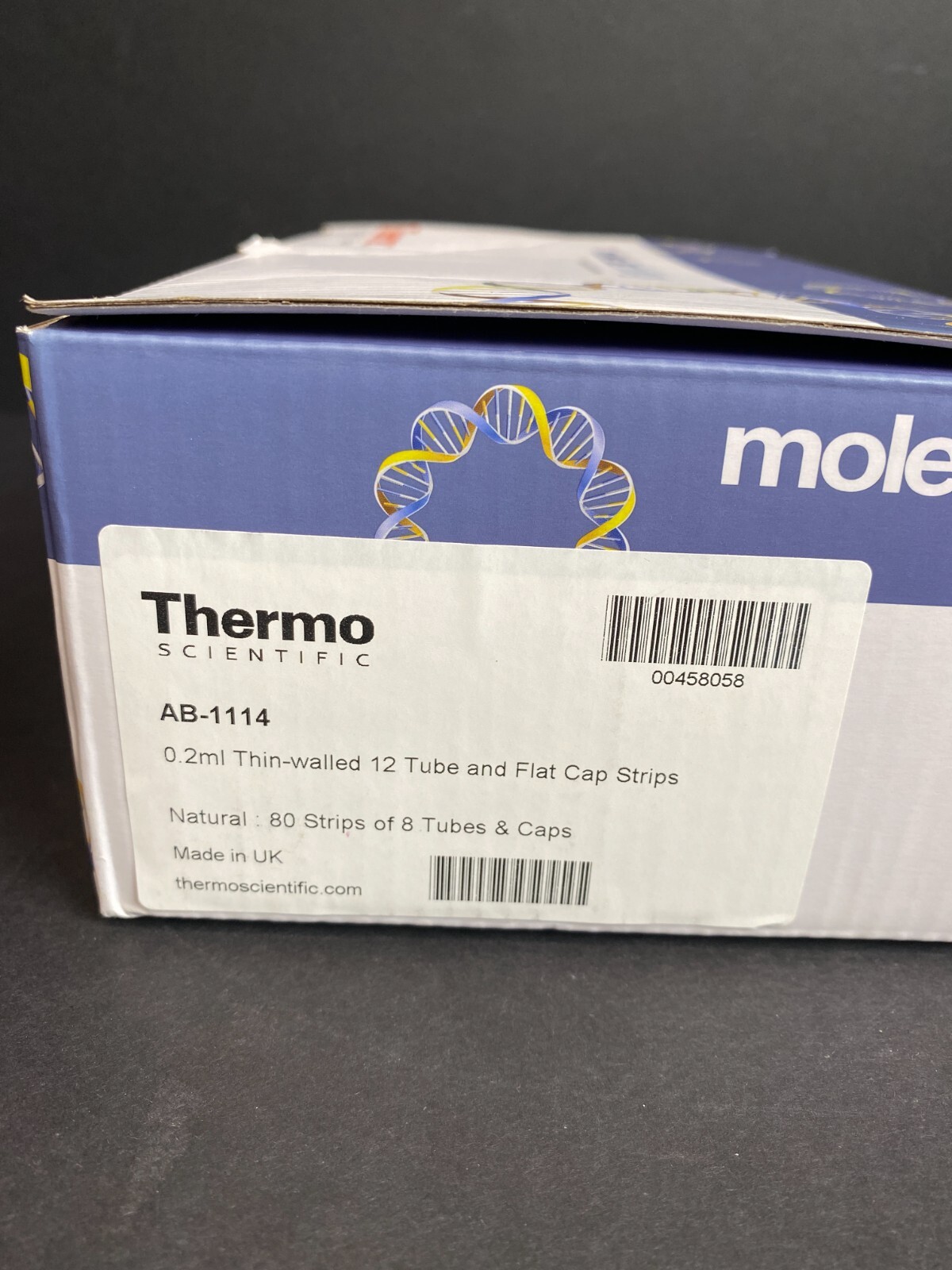 Thermo Scientific 12 Tube Strip Thin Wall with Flat Cap 0.2 ml 90 Strips