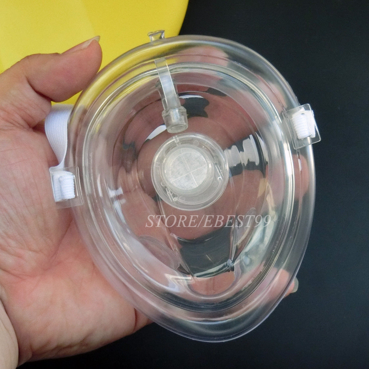 1x Yellow CPR Pocket Face Shield Resuscitator Rescue cpr kit Face shield