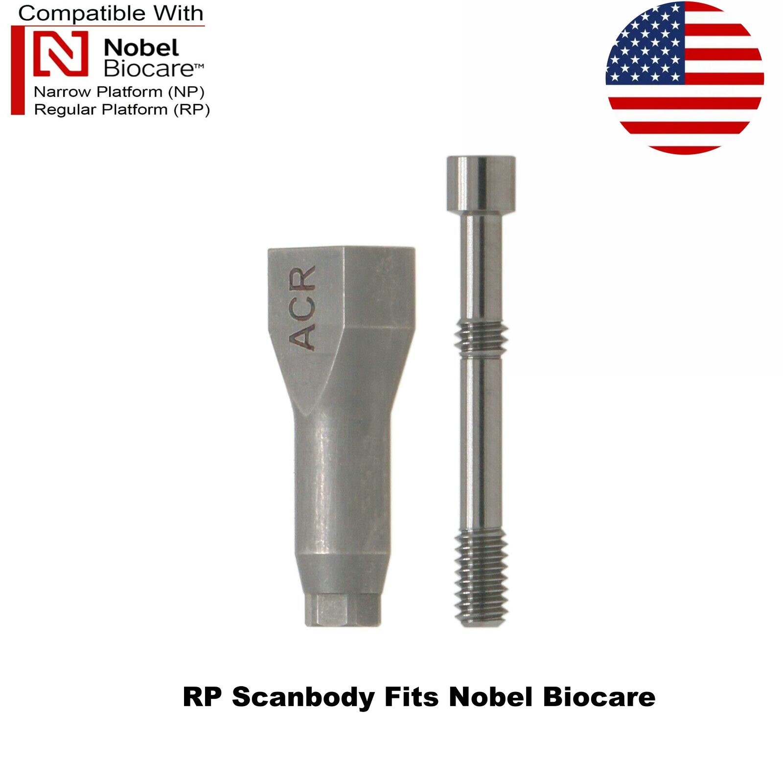 Scan Body Analog Nobel Active RP NP Impression Coping Transfer Open Close Tray