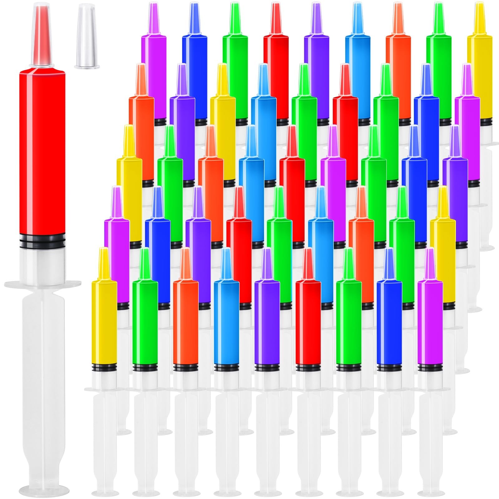150 Pack Syringes with Tip Cap, 20ml Liquid Syringe BPA-Free Suringes,Washabl…