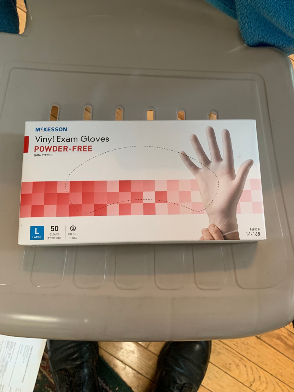 450 each – McKesson Powder-Free Vinyl Exam Gloves – Large