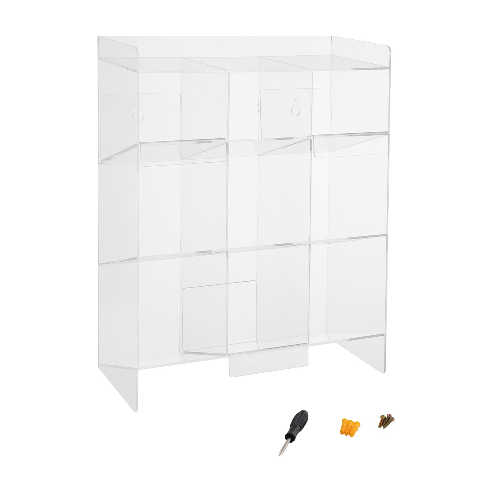 Clear Acrylic Tube Rack | Wall Mounting & Countertop Tube Organizer Holder