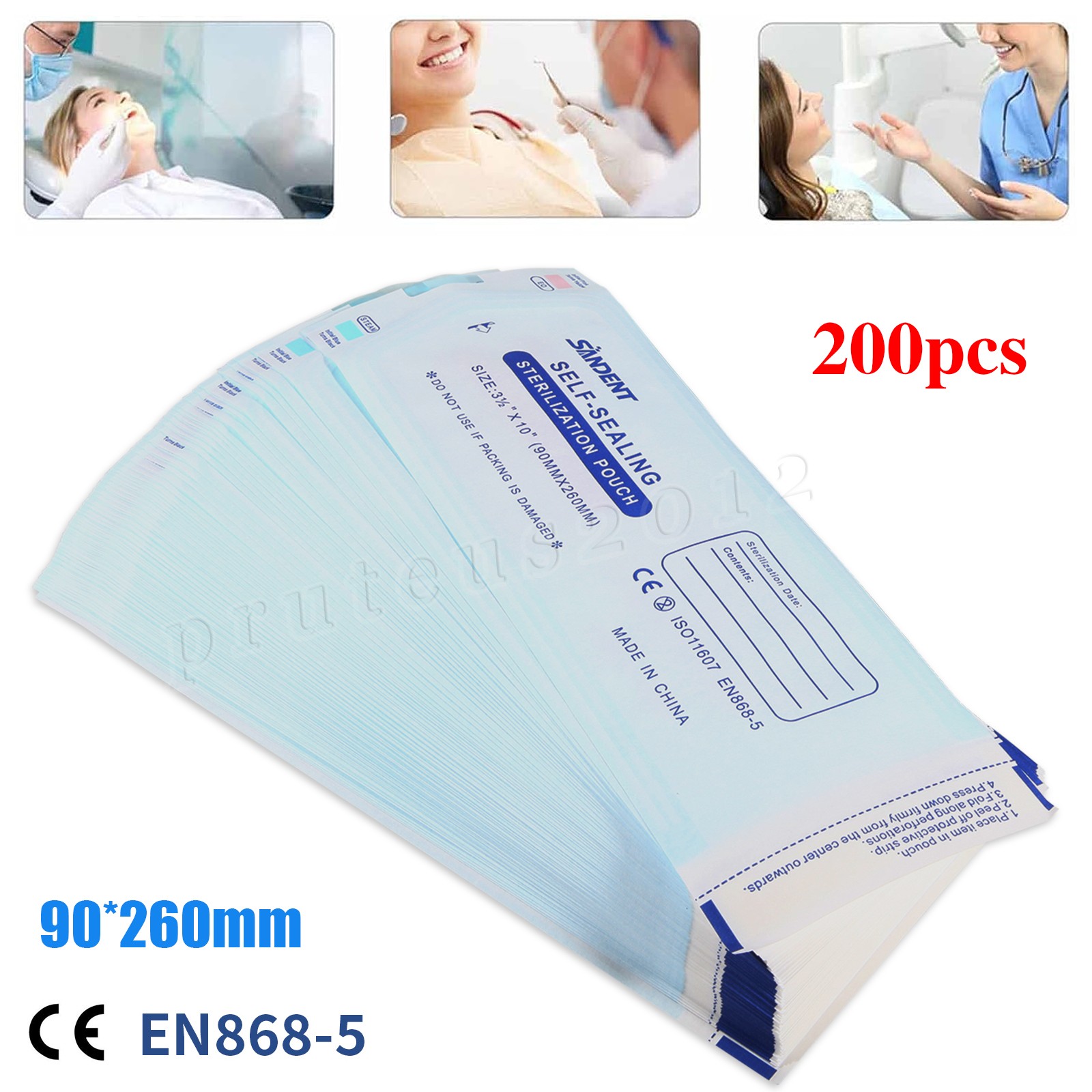 3.5″ X 10″ Self-Sealing Sterilization Pouches for Autoclave (Choose Quantity)