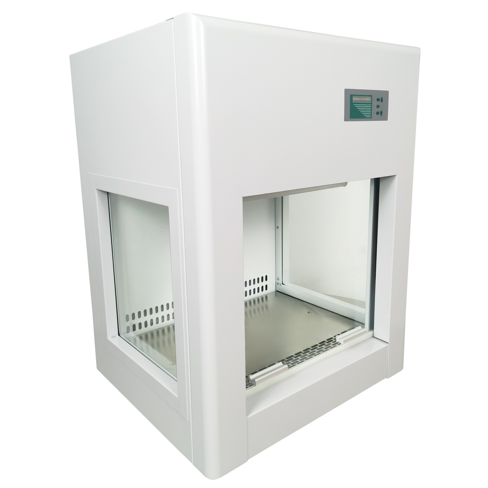 110V Mini Lab Purification Workbench Desktop Type Lab Fume Hood Fume Cupboard