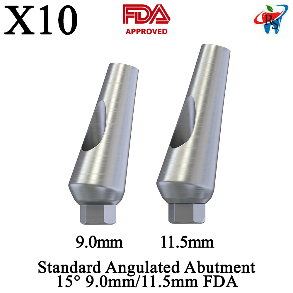 10pcs DSl Standard Angulated Abutment 15° Titanium FDA Dental Lab Internal Hex