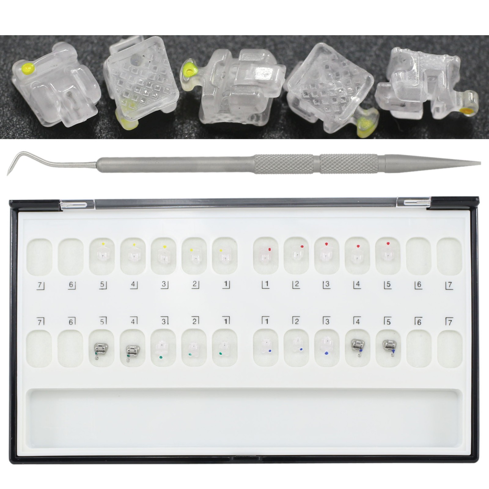Orthodontic Ceramic Brackets Thomas C Roth 022 345 w/h MBT Braces Damon Clear