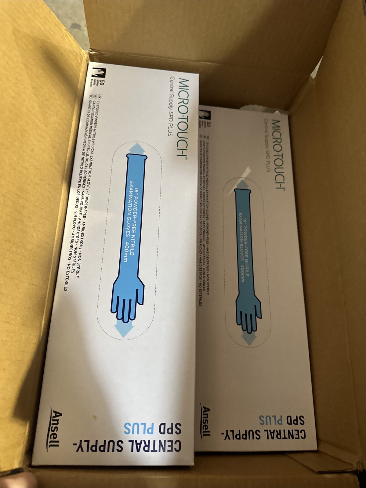 (500 Gloves)Ansell Micro-Touch Central Supply-SPD Plus 16″ Nitrile Gloves SMALL