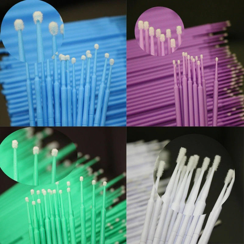 100 Pcs/Pack Dental Disposable Bendable Micro Brush Applicators Tips 1.2/1.5/2.0