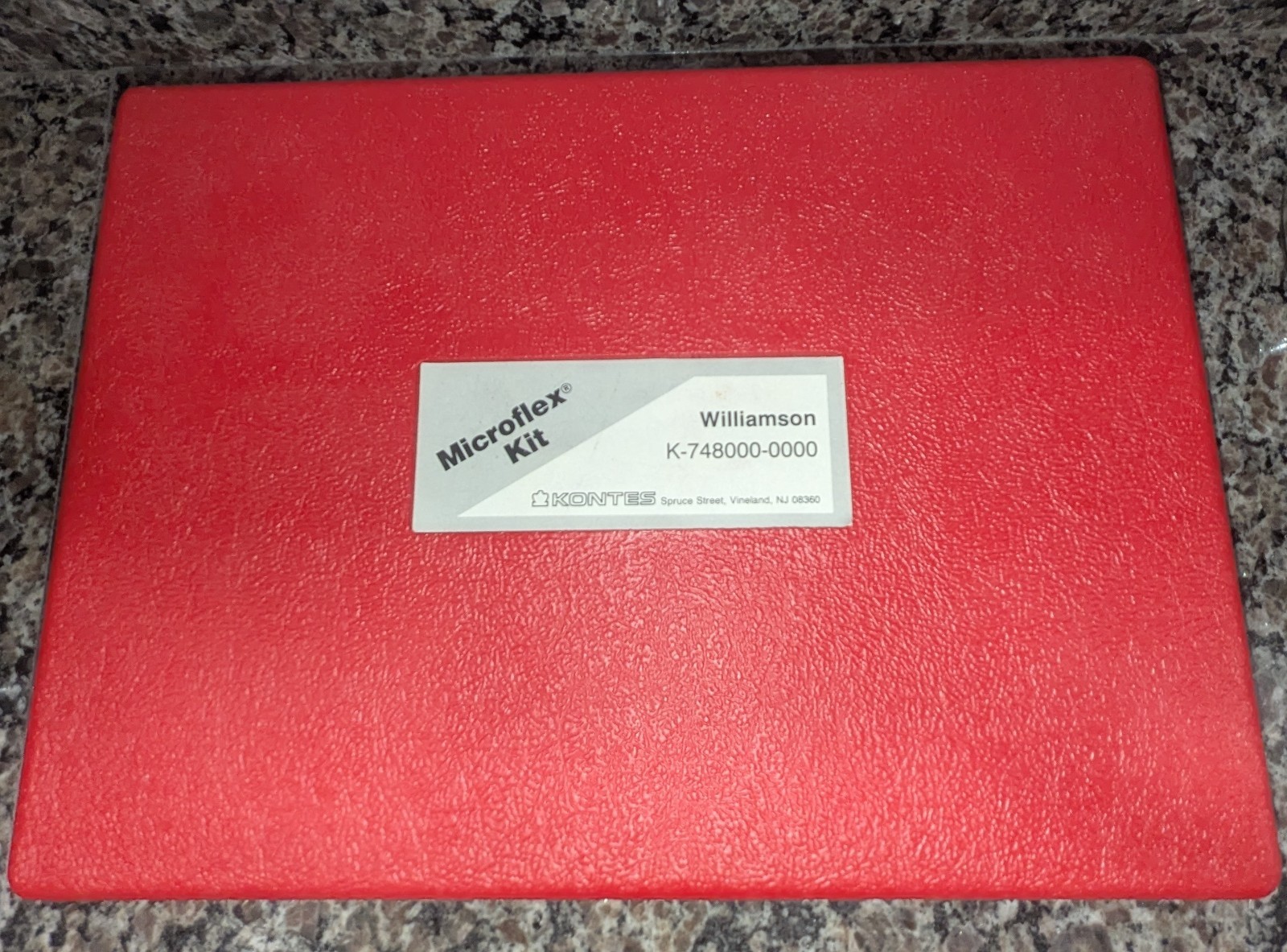 Kontes Microflex Williamson K-748000-0000 Chemistry Kit –Used– READ Description