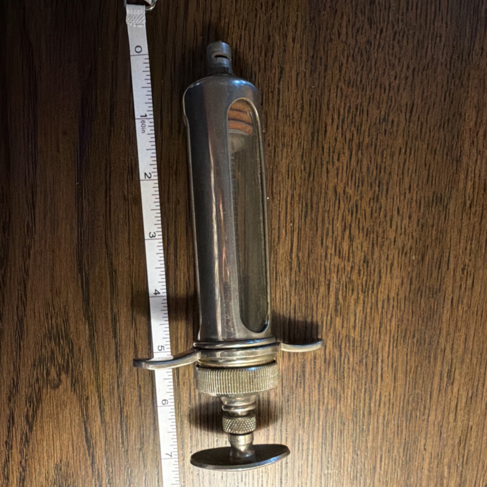 B-D Champion 50cc Veterinary Syringe Becton Dickinson Glass Metal