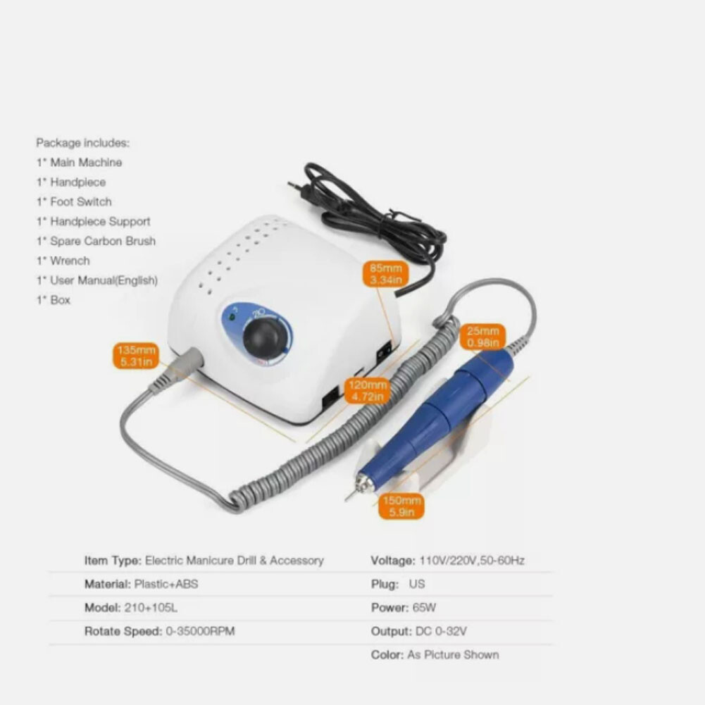 110V electric nail drill machine with Nail beauty machine 65W