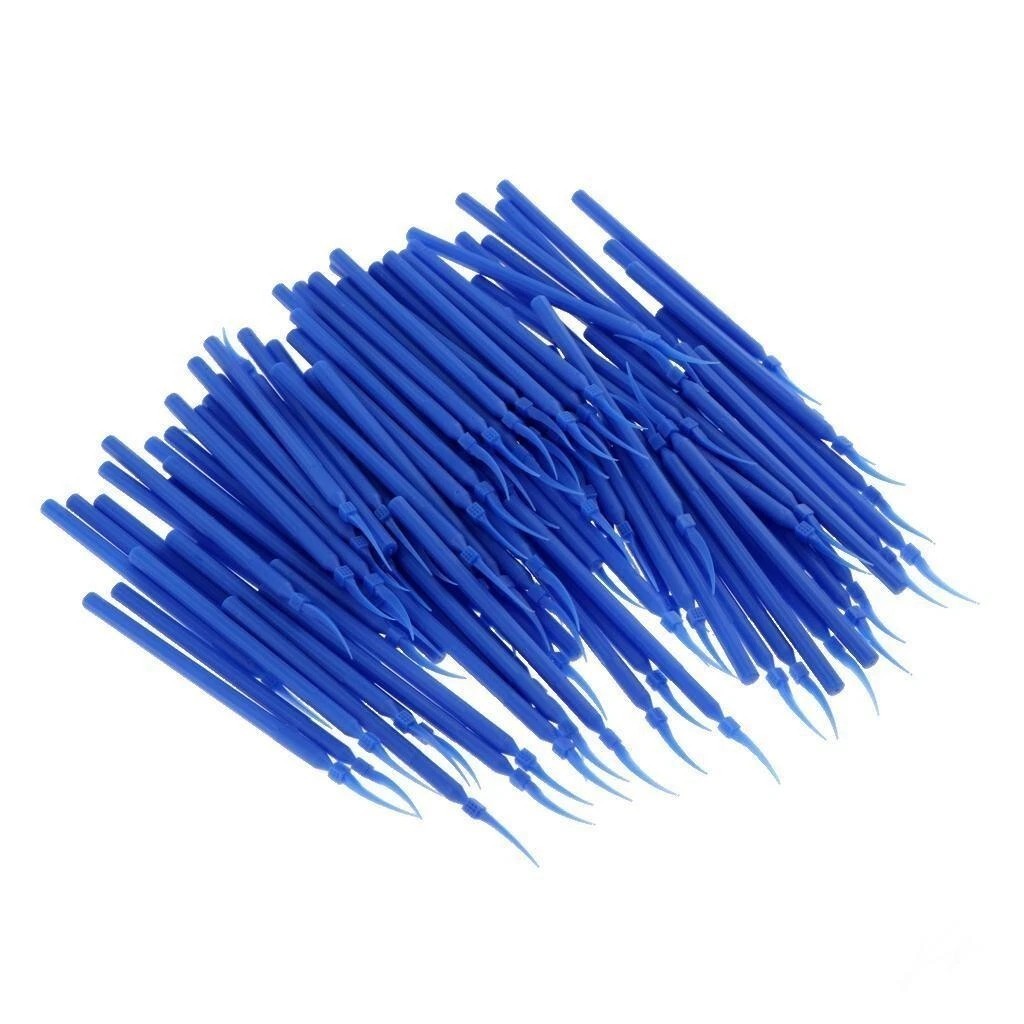 100 Pcs/Pack Disposable Dental Interdental Long Handle Plastic Wedges S/M/L