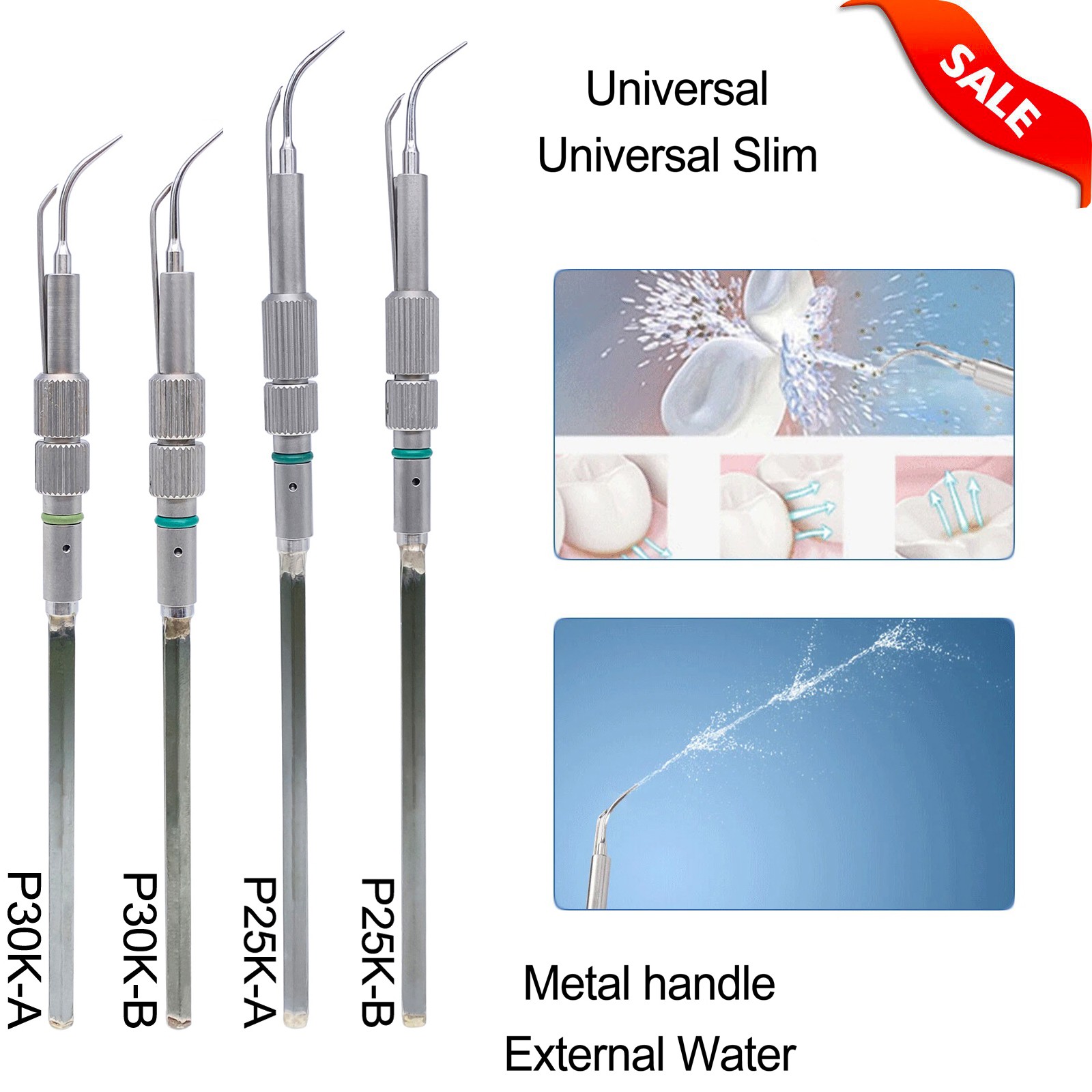 Dental Cavitron Inserts Tips Ultrasonic 25k/30k Slim Series Universal EMS/ART