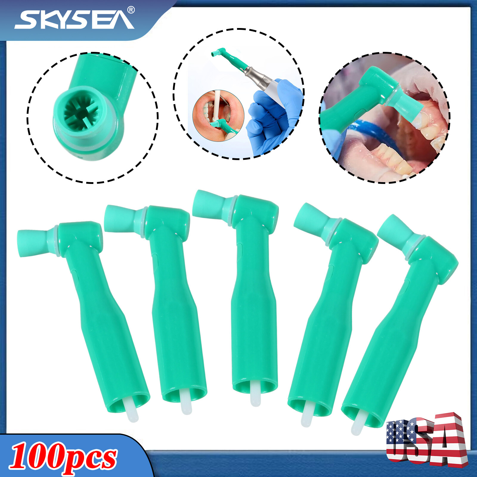 Dental Disposable Prophy Angles Soft Turbine Cup 105° – Latex Free 100pcs