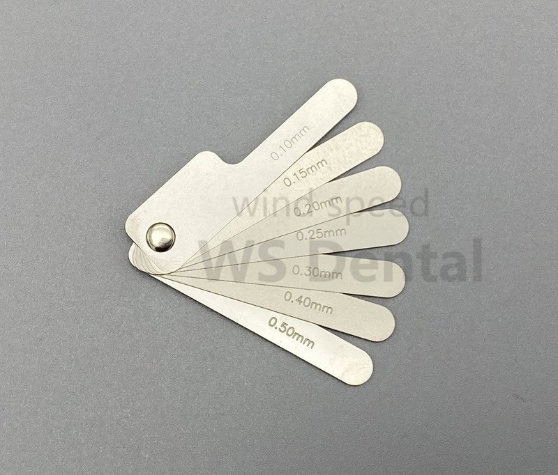 2 Sets Dental Orthodontic Interproximal Reduction IPR Gauge Ruler 0.10-0.50mm