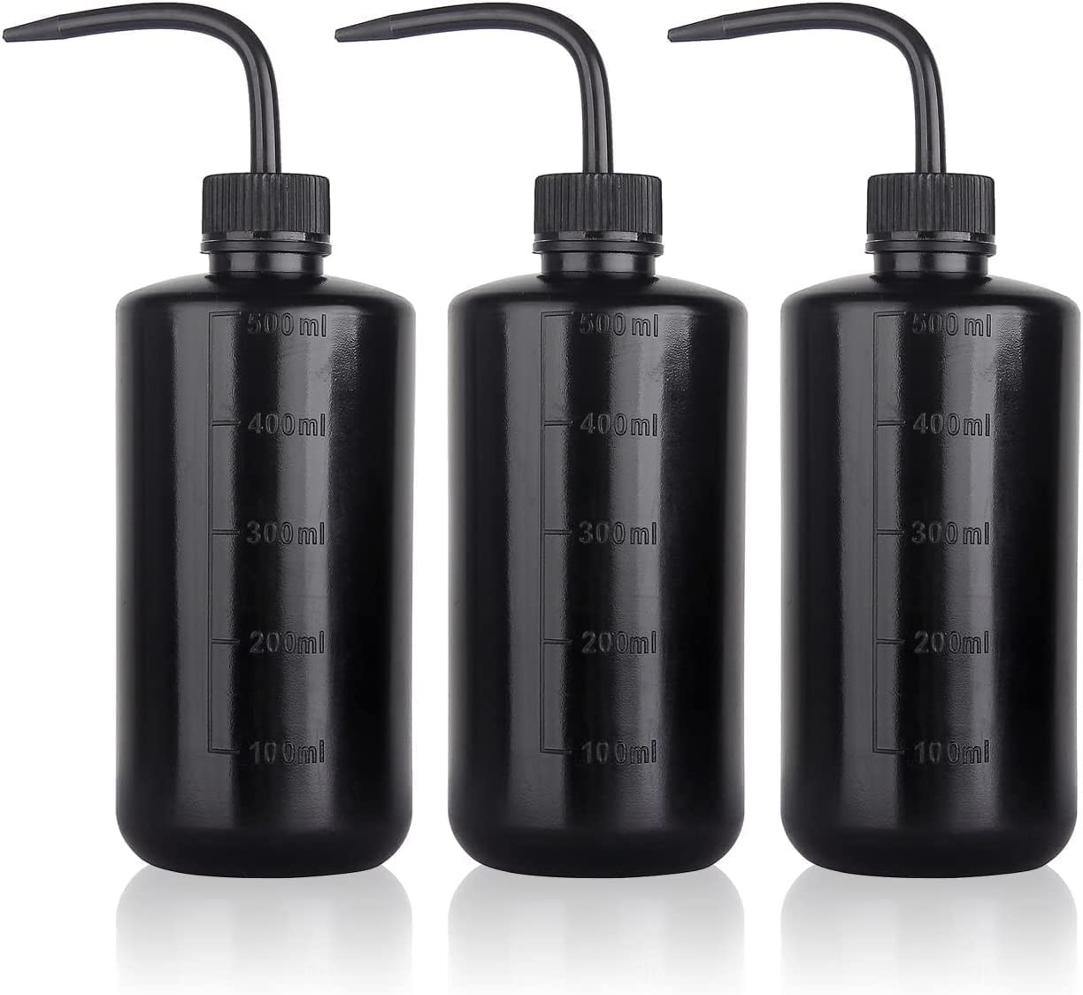Melphoe Tattoo Wash Bottle Squeeze 3Pcs 500ml Squirt 3*500ml, Black