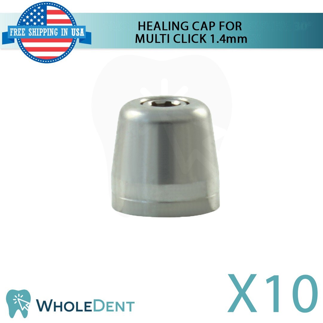 10x Dental Titanium Healing Cap Ø5.0mm Multi Unit Compatible 1.4mm Platform