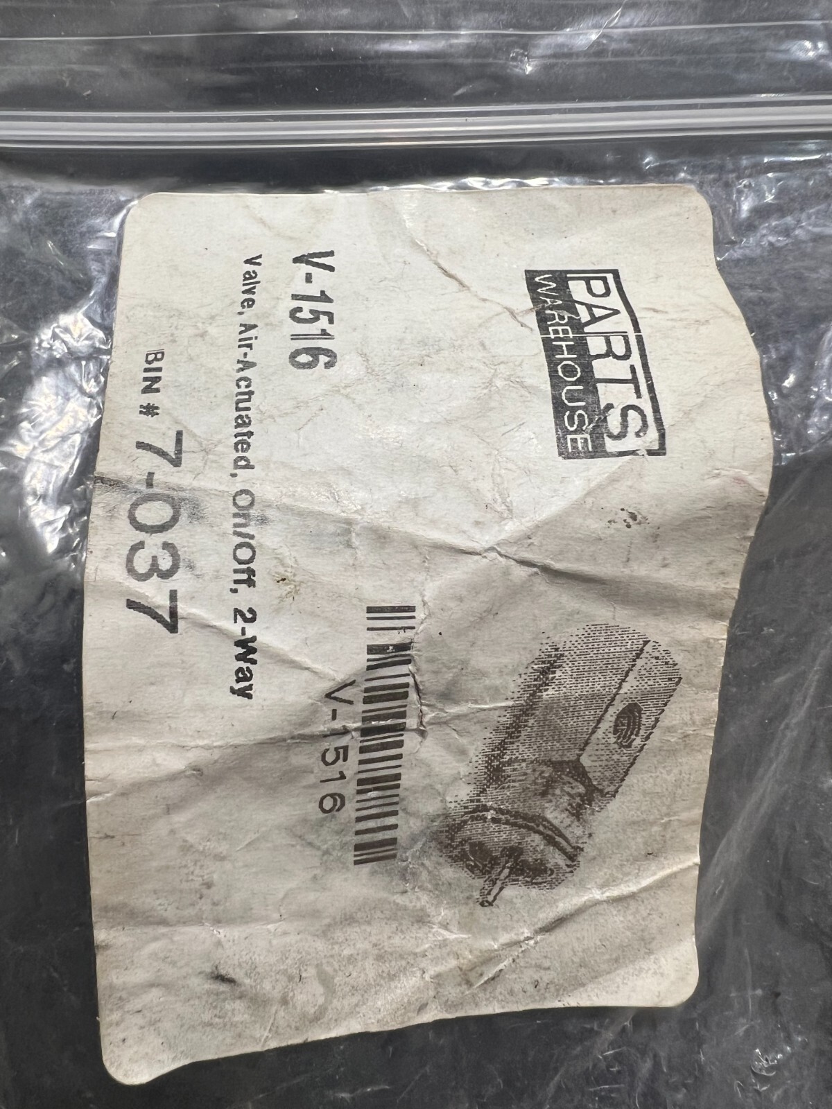 Parts Warehouse Air Actuated Pilot Valve V-1516